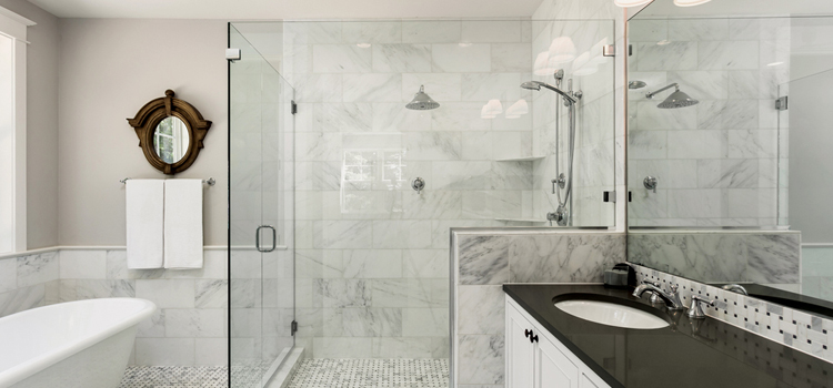 bathroom shower door installation in Walnut