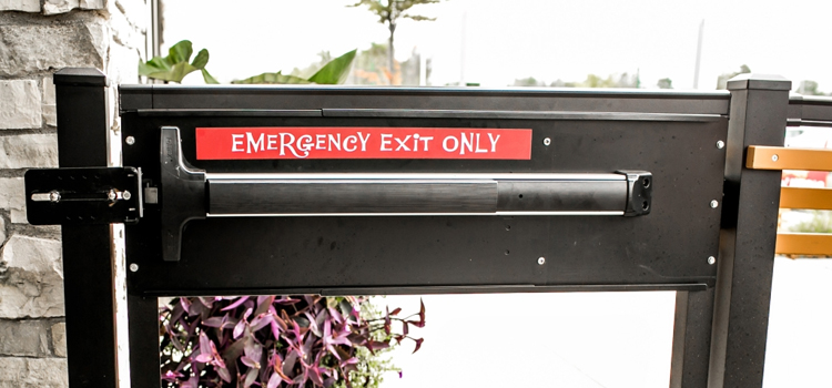 emergency push bar installation in Walnut